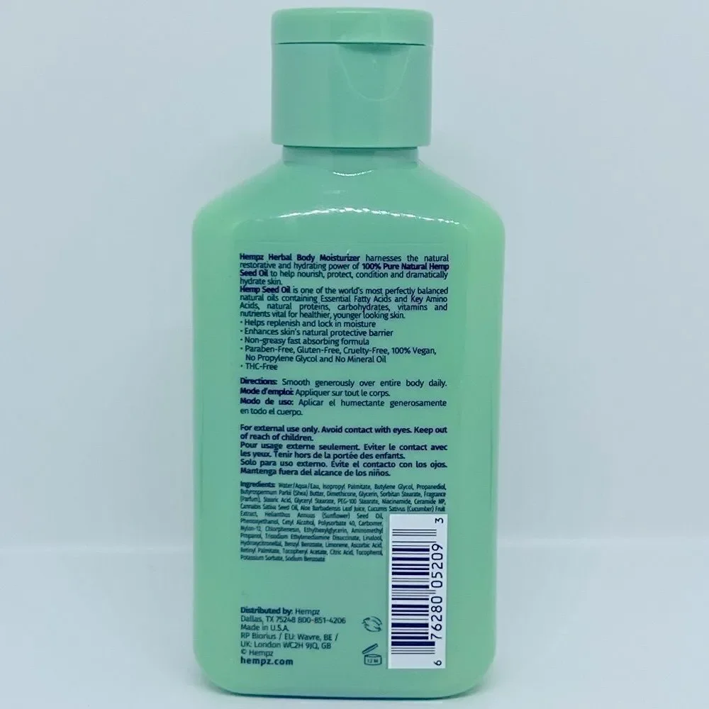 $5🌟 Hempz Cucumber & Aloe Herbal Body Moisturizer Ceramides + B3